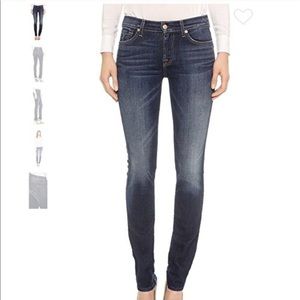 7FAMK Roxanne Slim Straight Skinny Crop Jeans